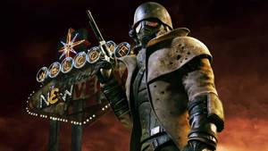 “you Will Survive In The Wasteland Of Fallout New Vegas...at The Courier” Wallpaper