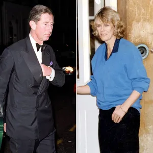 Young Camilla Charles Collage Wallpaper
