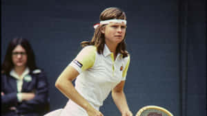 Young Hana Mandlikova Readying To Receive The Ball Wallpaper