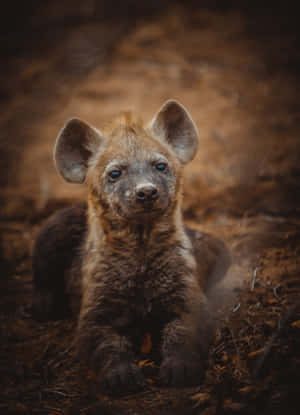 Young Hyena Portrait Wallpaper