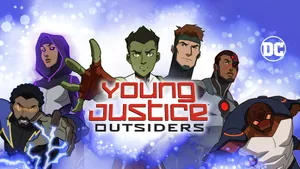 Young Justice Outsiders Title Poster Wallpaper