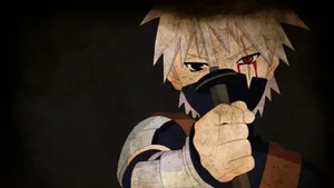 Young Kakashi Hatake Carrying A Small Katana Wallpaper