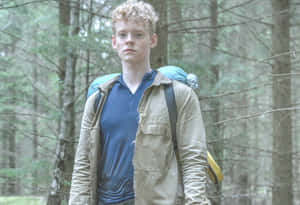 Young Man In Forest The Rain Wallpaper