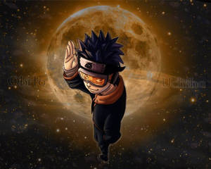 Young Uchiha Obito With Moon Wallpaper