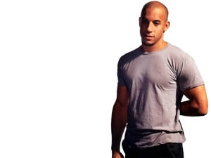 Young Vin Diesel Gray Wallpaper