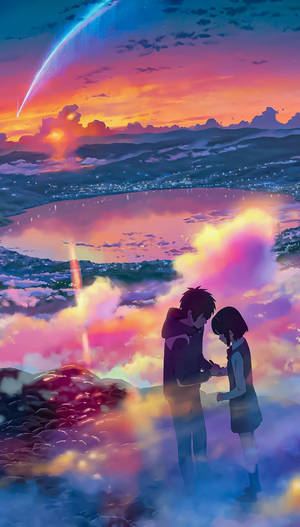 Your Name Anime Aesthetic Sunset Wallpaper