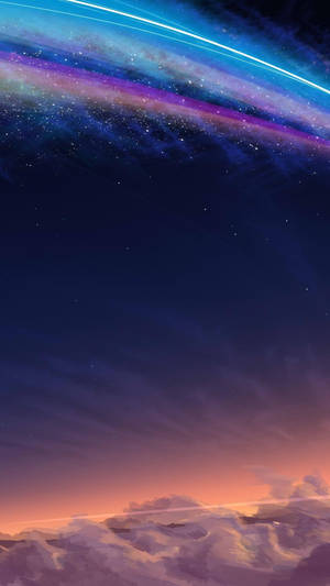 Your Name Iphone Meteor Trails Sky Wallpaper