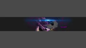Youtube Gaming Banner With Gun Wallpaper