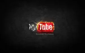 Youtube Logo In Blazing Fire Wallpaper