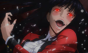 Yumeko Jabami With A Cunning Grin Wallpaper