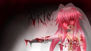 Yuno Gasai Blood Yuki Wallpaper