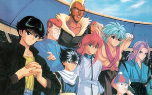 Yuyu Hakusho Cast In Stadium Wallpaper