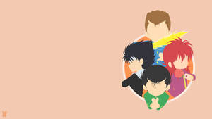 Yuyu Hakusho Cute Minimalist Wallpaper