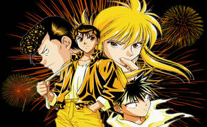 Yuyu Hakusho Yellow Artwork Wallpaper