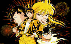 Yuyu Hakusho Yellow Theme Art Wallpaper