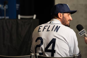 Zach Eflin Being Interviewed Wallpaper