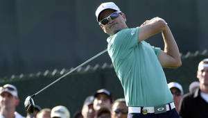 Zach Johnson Swinging A Club Wallpaper