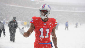 Zay Jones Stadium Covered In Snow Wallpaper