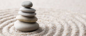 Zen Sands And Stone Stack Wallpaper