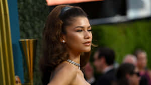 Zendaya Wearing A Loewe Dress At Emmys Wallpaper