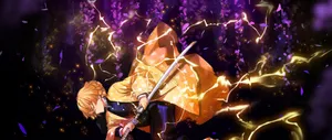 Zenitsu Agatsuma From Demon Slayer Ultrawide 4k Fanart Wallpaper
