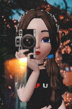 Zepeto Girl Photographer Wallpaper