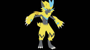 Zeraora Black Background Serious Wallpaper