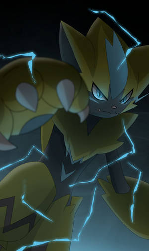 Zeraora Dark Phone Bolts Wallpaper