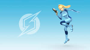 Zero Suit Samus Confidently Ready For Battle Wallpaper