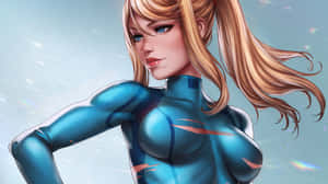 Zero Suit Samus Takes Aim Wallpaper