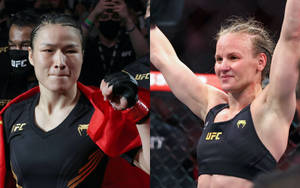 Zhang Weili And Valentina Shevchenko Wallpaper