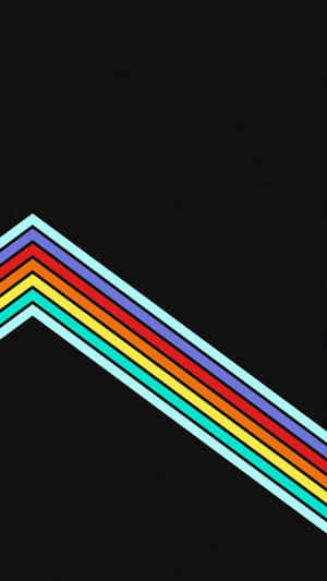 Zigzag Aesthetic Rainbow Mobile Wallpaper