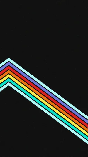Zigzag Aesthetic Rainbow Mobile Wallpaper