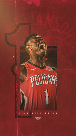 Zion Williamson Dark Red Wallpaper