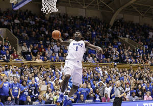 Zion Williamson Dunking Duke Wallpaper