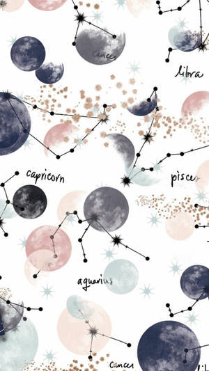 Zodiac Signs Pastel Art Wallpaper