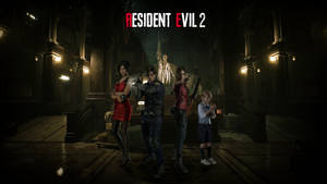 Zombie Action On Racoon City Streets - Play Resident Evil 2 Remake Now Wallpaper
