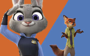 Zootopia_ Judy_ Hopps_and_ Nick_ Wilde Wallpaper