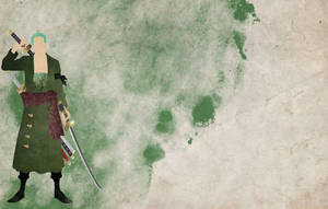 Zoro Hd Minimalist Painting Wallpaper