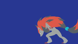 Zoroark On Blue Background Wallpaper