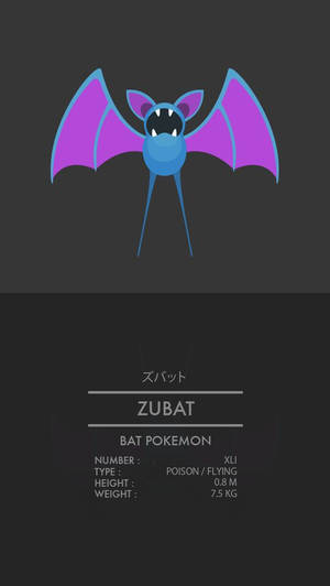 Zubat Stats Wallpaper