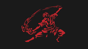 Zuko Monochromatic Red Art Wallpaper